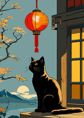 Displate ディスプレイット黒化け猫　メタルポースター Displate ディスプレイット黒化け猫 メタルポースター Black Cat