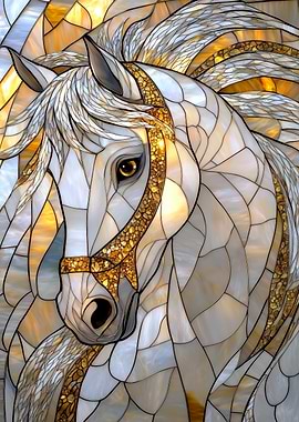 Stained Glass Horse