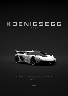 Koenigsegg Jesko White - Front - Specs