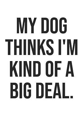 My Dog Thinks I'm a Big Deal