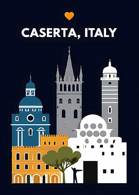 Caserta, Italy Skyline