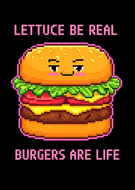 Pixel Burger Art