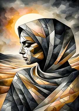 Geometric Desert Woman
