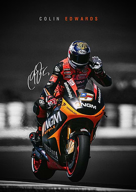 Colin Edwards Motorcycle Poster