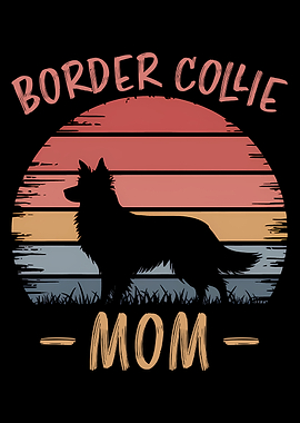 Border Collie Mom Sunset