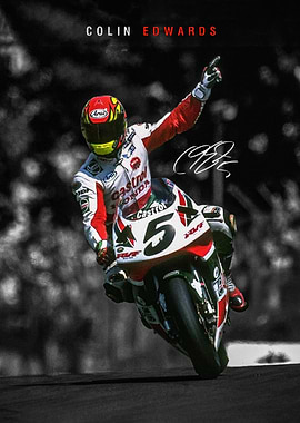 Colin Edwards Motorcycle Poster