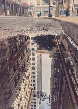 Upside Down City Reflection