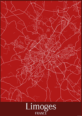 Limoges City Map