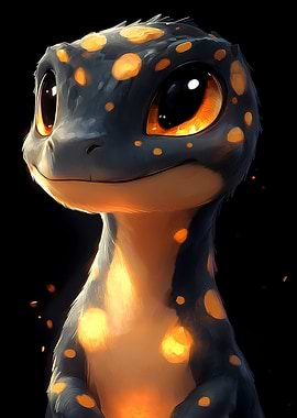 Cute Fire Lizard Animal