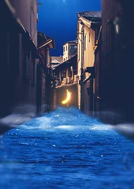 The Glowing Banana: Urban Tides in a Surreal Silence