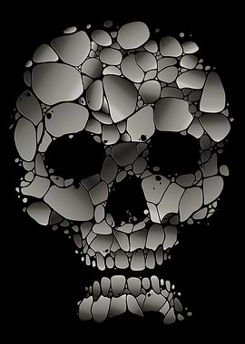 Silver Skull Mosaic