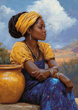 Woman in Yellow Headscarf