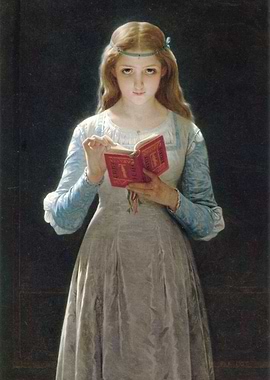 Young Woman Reading a Book