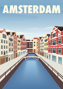 Amsterdam Canal Scene