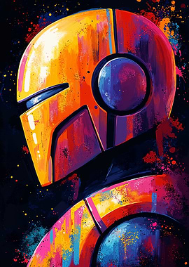 Robot in Neon Colors