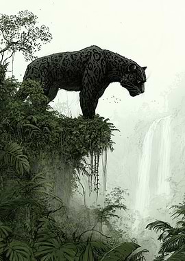Black Panther on Cliff