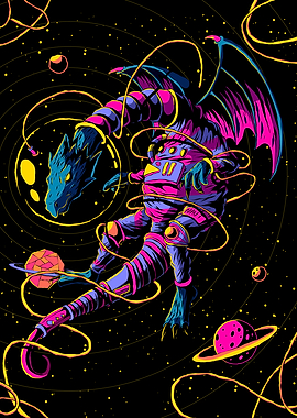 Dragon Astronaut in Space