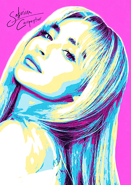 Sabrina Carpenter Pop Art Portrait