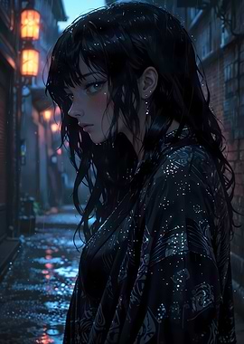 Rainy Night: Melancholy Beauty