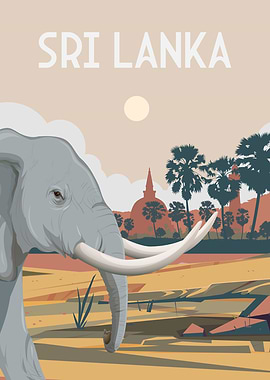 Sri Lanka Elephant Poster