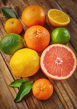 Citrus Fruit Still Life