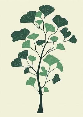 Ginkgo Tree Illustration