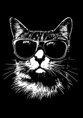 Cool Cat in Sunglasses