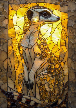 Stained Glass Meerkat
