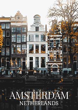 Amsterdam Travel Poster