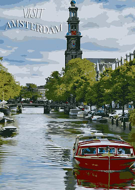 Amsterdam Canal Scene