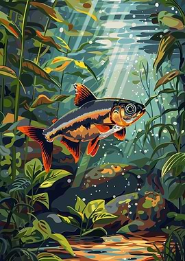 Fish in Lush Underwater World