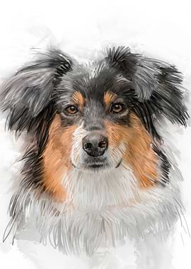 Australian Shepherd Portrait