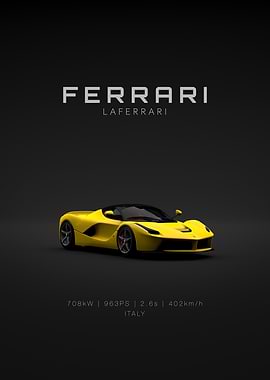 Ferrari LaFerrari Yellow Front Specs
