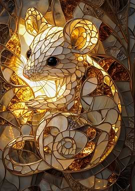 Stained Glass Mouse