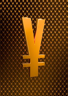 Gold Japanese Yen Symbol