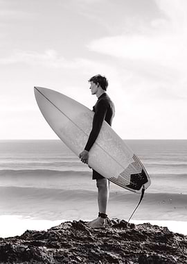 Surfer on a Cliff