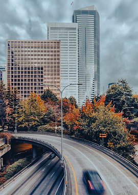 Cityscape with Highway