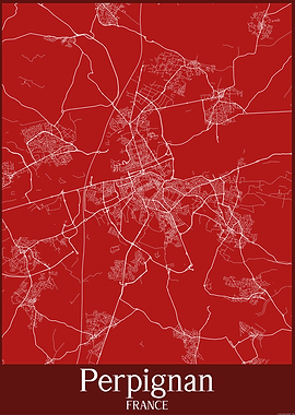 Perpignan City Map