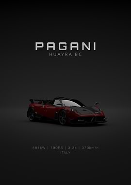 Pagani Huayra BC - Red Front Specs