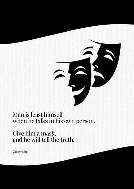 Oscar Wilde Quote with Masks