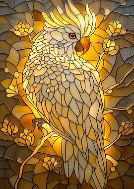 Stained Glass Cockatoo