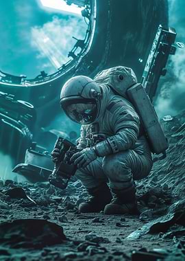 Astronaut on Alien Planet