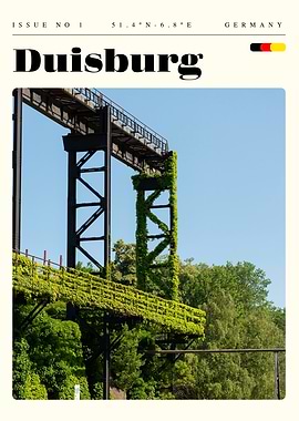 Duisburg Germany Travel Art Poster