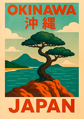 Okinawa Japan Travel Poster