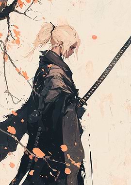 Samurai Woman with Katana