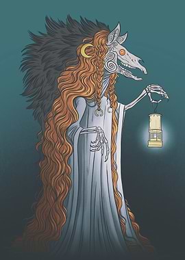 Mari Lwyd with Lantern