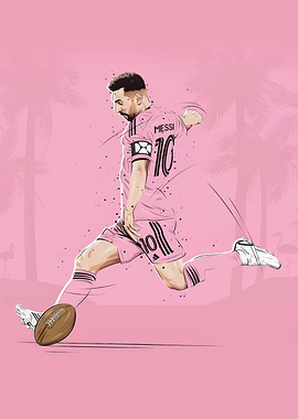 Messi Pink Jersey
