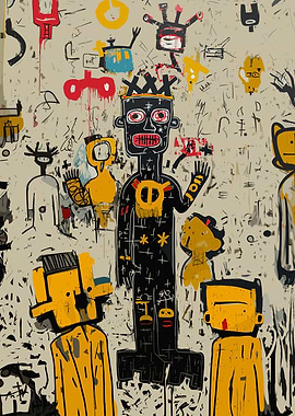 Abstract Graffiti Figure Art