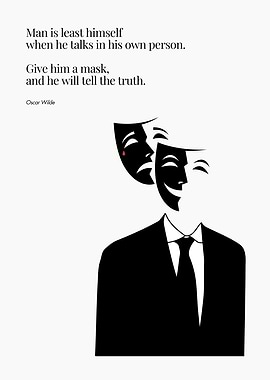 Oscar Wilde Quote with Masks
