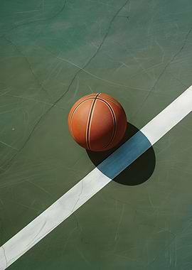 Basketball on Court